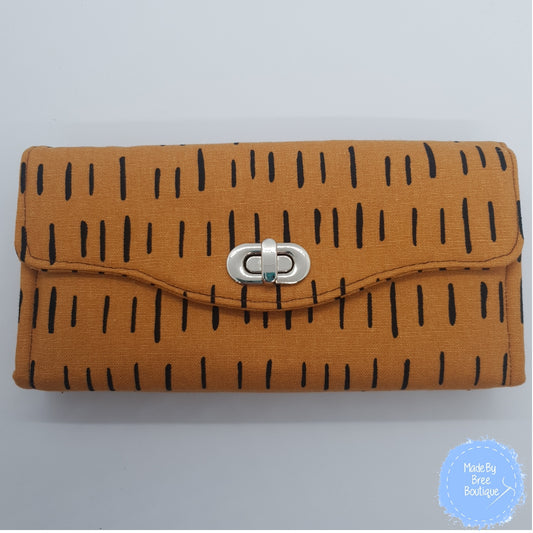 Tan Abstract Stripes Wallet
